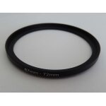 Vhbw adaptateur de filtre step - up 67mm - 72mm pour objectif d'appareil photo, m�tal noir