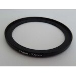 Vhbw adaptateur de filtre step - up 67mm - 77mm pour objectif d'appareil photo, m�tal noir