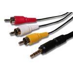 Vhbw c�ble audio vid�o av composite compatible avec canon powershot hv40, md101, md110, md111, md120, ...