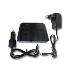 Vhbw chargeur de batterie double compatible avec jvc everio gz - e305reu, gz - e305seu, gz - e305weu, ...