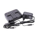 Vhbw chargeur de batterie double compatible avec panasonic sdr - t70 cam�ra, dslr, action - cam