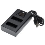 Vhbw chargeur de batterie double usb compatible avec olympus e - pl8, e - pm2 camra, dslr, action - ...