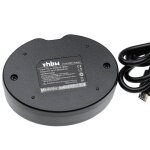 Vhbw chargeur de batterie double usb compatible avec sony plm - a35, plm - a55, q002 - hdr1, trv49e, ...