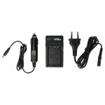 Vhbw chargeur compatible avec canon eos rebel t7 camra camscope action - cam + cble de voiture + tmoin ...