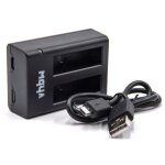 Vhbw chargeur double cble de charge usb avec prise micro - usb pour appareil photo camscope gopro fusion, ...