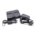 Vhbw chargeur double compatible avec canon mv1, mv10, mv100, mv - 20, mv200, optura, uc - v100 camra ...