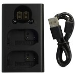 Vhbw chargeur double compatible avec panasonic dmw - blk22, dmw - blk22e camra action - cam + cble ...