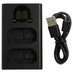 Vhbw chargeur double compatible avec panasonic lumix dc - g9 ii, dc - g9, dc - gh5 camra action - cam ...