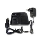 Vhbw chargeur double compatible avec riegl 70301 cam�ra cam�scope action - cam - station, t�moin de charge ...