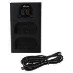 Vhbw chargeur double compatible avec sigma sd quattro camra, action - cam - station + cble micro - ...