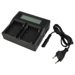 Vhbw chargeur double compatible avec sony hxr - nx30, hxr - nx30e, hxr - nx70, hxr - nx70e cam�ra cam�scope ...