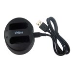 Vhbw chargeur usb double compatible avec sony alpha nex - 3ks, nex - 3dw, nex - 3k, nex - 3n, nex - 3nl ...