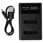 Vhbw chargeur micro - usb + usb - c double compatible avec olympus fe - 5500, i1060, ir - 300, sp - 700 ...