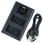 Vhbw chargeur micro - usb + usb - c double compatible avec panasonic lumix fz - 2000, dmc - gx8kbody ...