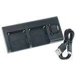 Vhbw chargeur micro - usb + usb - c double compatible avec sony video walkman gv - d800, gv - d200 cam�ra ...