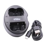 Vhbw chargeur micro - usb double compatible avec canon powershot g3, g5, g1, g2, pro 1, g6 cam�ra action ...