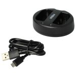 Vhbw chargeur micro - usb double compatible avec sigma sd quattro, bp - 61 cam�ra cam�scope action - ...