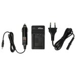 Vhbw chargeur compatible avec olympus li - 80b pour cam�ra cam�scope + c�ble de voiture + t�moin de charge ...