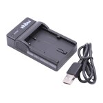 Vhbw chargeur usb de batterie compatible avec canon optura 50mc, 10, 100 mc, 20, 200 mc, pi, xi batterie ...