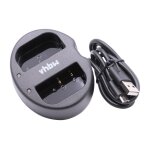 Vhbw chargeur usb de batterie double compatible avec panasonic lumix dmc - gh3hgk, dmc - gh3k body batterie ...