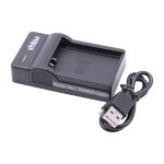Vhbw chargeur usb de batterie compatible avec olympus om - d e - m1, e - m5 batterie appareil photo digital, ...