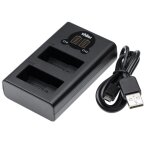 Vhbw chargeur usb double compatible avec panasonic lumix dmc - fz2000, dc - fz1000 ii, dc - g91, dc - ...