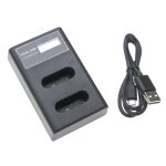 Vhbw chargeur usb double compatible avec sony cybershot dsc - rx1r ii, dsc - rx1rm2 cam�ra action - cam ...