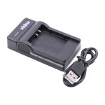 Vhbw chargeur usb compatible avec ricoh g900, g900se, gr iii, wg - 6 pour batterie ricoh db - 110