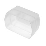 Vhbw diffuseur de flash compatible avec sigma 500, 530 appreil photo reflex dslr - transparent / blanc, ...