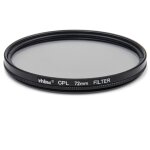 Vhbw filtre polarisant universel pour les objectifs d'appareil photo 72mm - polariseur circulaire (cpl), ...