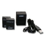 Vhbw kit de chargement compatible avec gopro 1icp7 / 26 / 33 - 2, 601 - 00724 - 00a / abpak - 001 action ...