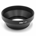Vhbw pare - soleil remplacement pour nikon hr - 2 pour objectif objectif - cache noir, m�tal, rond