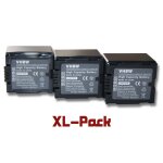 Vhbw set de 3 batteries 1100mah pour camscope remplace panasonic cga - du07, cga - du12, cga - du14, ...