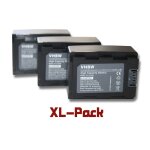 Vhbw set de 3 batteries 1100mah pour camscope samsung smx - f50, hmx - f50bn, smx - f50bp, smx - f54, ...
