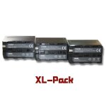 Vhbw set de 3 batteries 6000mah pour camscope remplace sony np - 530, np - 730, np - 930, np - f330, ...