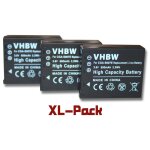 Vhbw set de 3 batteries 650mah pour appareil photo panasonic lumix dmc - tz1, dmc - tz2, dmc - tz3, dmc ...