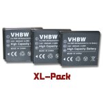 Vhbw 3x batterie compatible avec fujifilm finepix f80 exr, real 3d w3, x10, xp150 appareil photo (650mah, ...
