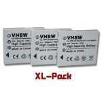 Vhbw 3x batterie compatible avec pentax optio l20, a40, sv, a30, s7, s5i, s4i, s4, s, a20, a10, s6, s5z, ...