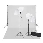 Vidaxl kit de studio avec toile de fond blanche 600x300 cm et lumières Vidaxl kit de studio avec toile de fond blanche 600x300 cm et lumières