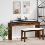 Vidaxl stand de clavier bois ancien 130 x 32 x 64 cm bois d'ing�nierie