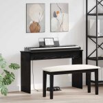 Vidaxl stand de clavier ch�ne noir 100 x 32 x 64 cm bois d'ing�nierie