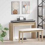 Vidaxl stand de clavier ch�ne sonoma 100 x 32 x 64 cm