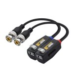 Vid�o balun hd - cvi tvi ahd cvbs connecteur passif bnc vid�o balun emetteur - r�cepteur c�ble pour 4k1080p960 ...