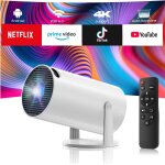 Vidoprojecteur 4k mini projecteur portable android 11 avec bt 5. 0 et wifi 6, projecteur video avec ...