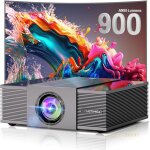 Vidoprojecteur full hd 1080p natif, vido projecteur 4k support 900 ansi, evitement d'objets, auto ...