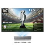 Hisense laser tv 100l5hd - projecteur dlp - laser - 2700 lumens - 3840 x 2160 - 16:9 - 4k - objectif ...