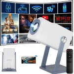 Vidoprojecteur mini projecteur portable tv 4k hd 1080p wifi 6 & bt5. 0, android 11, correction automatique ...