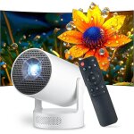 Videoprojecteur portable 2025, mini pico projecteur supporte 4k 1080p avec wifi 6 et bluetooth 5. 4 android ...