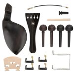 Vingvo cordier de violon 4 / 4 pices de violon cordier ebne chevilles de rglage mentonnire embout ...