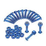 Vis en acier au carbone avec ecrous, 16 pices, pour skateboard, camion, longboard, skate, pont, kit ...